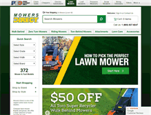Tablet Screenshot of mowersdirect.com